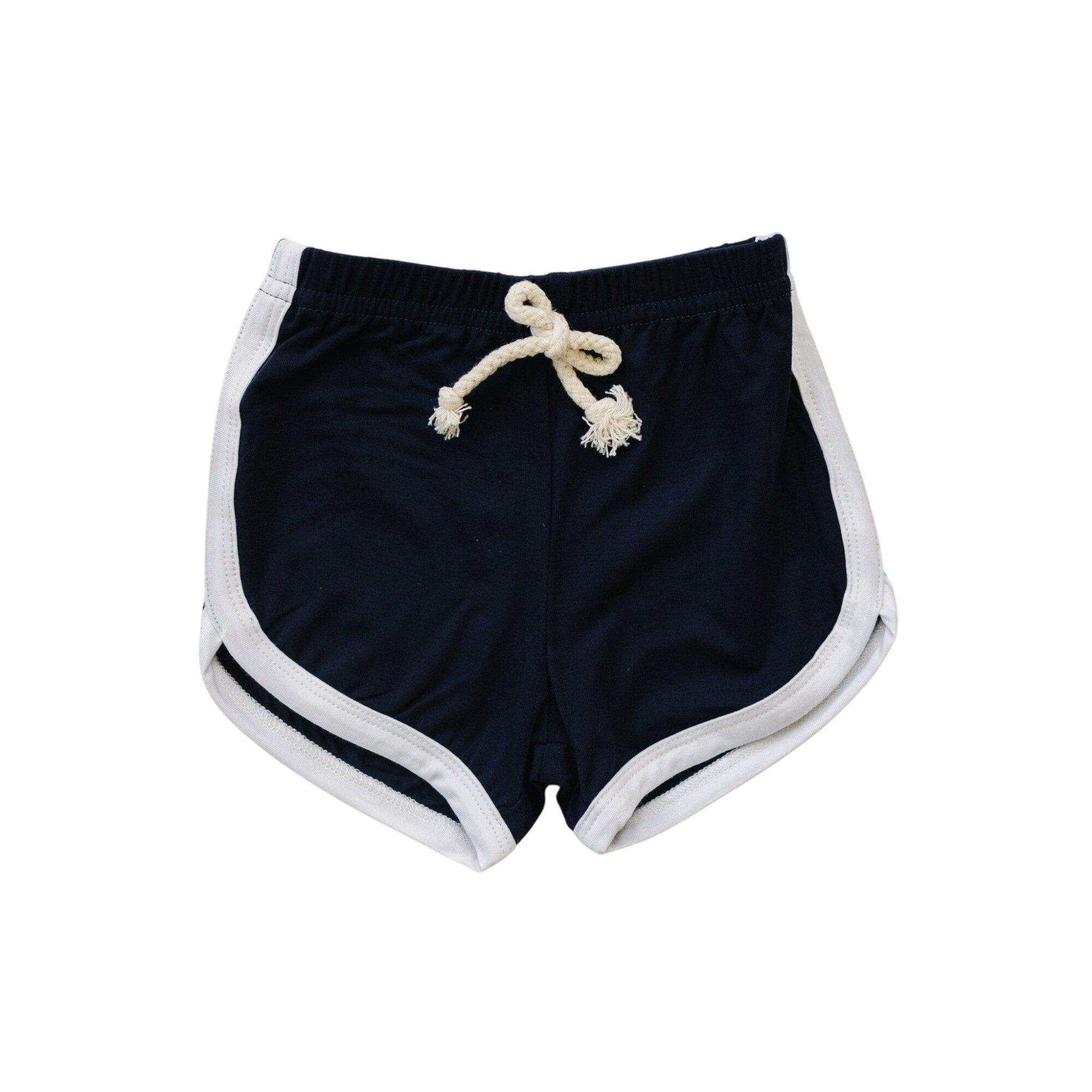 Navy Blue Bamboo Track Shorts