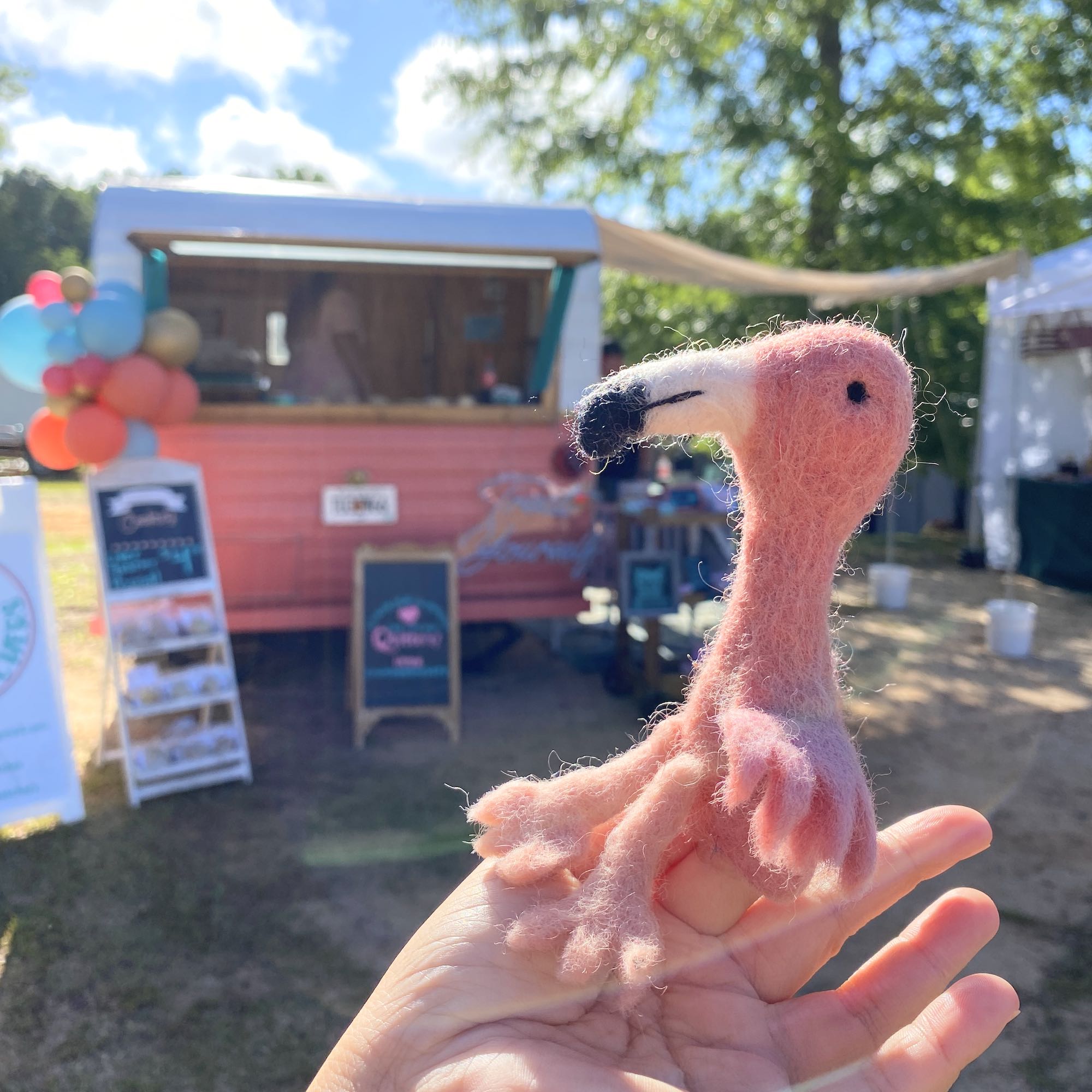 Flamingo Finger Puppet