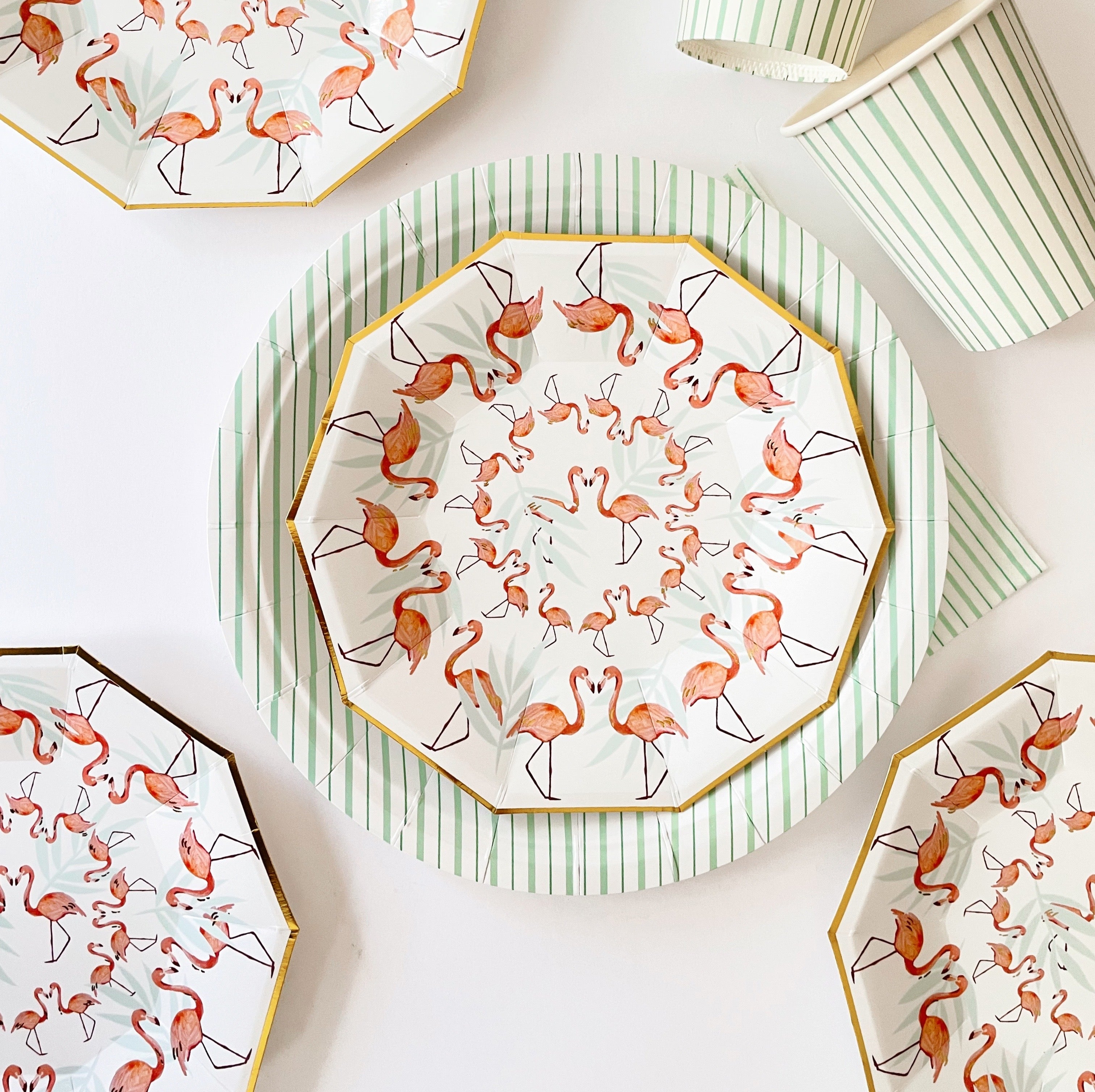 Flamingo Small Plates (set Of 8)