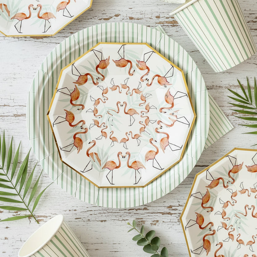 Flamingo Small Plates (set Of 8)