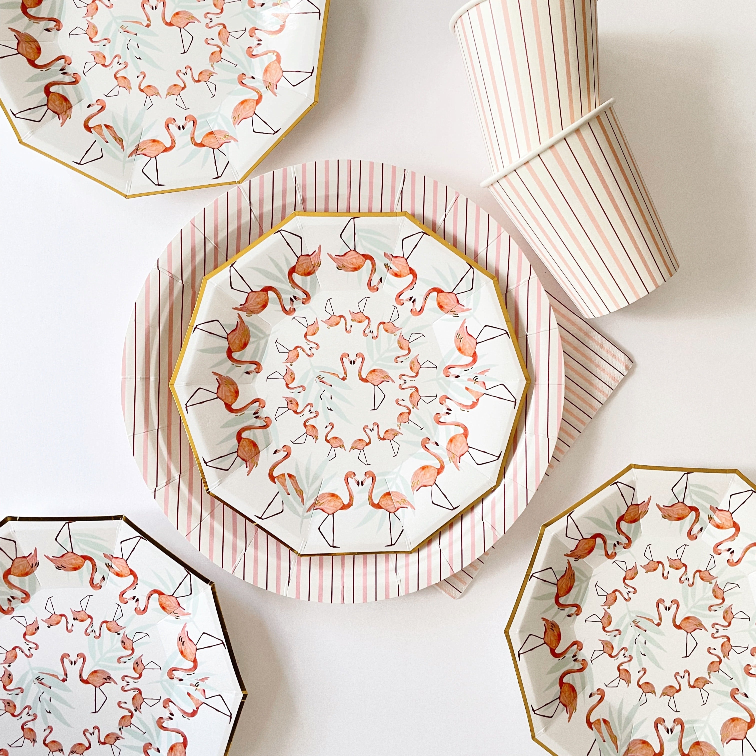 Flamingo Small Plates (set Of 8)