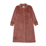 Velour Grandpa Lounge Dress-pink