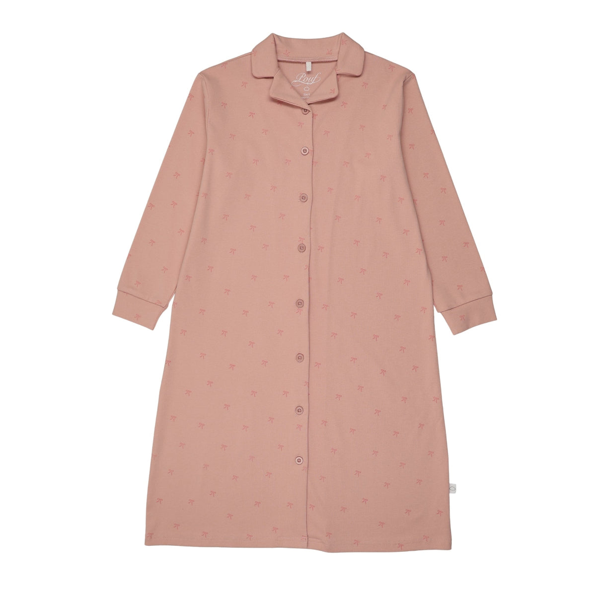 Printed Grandpa Lounge Dress-pink