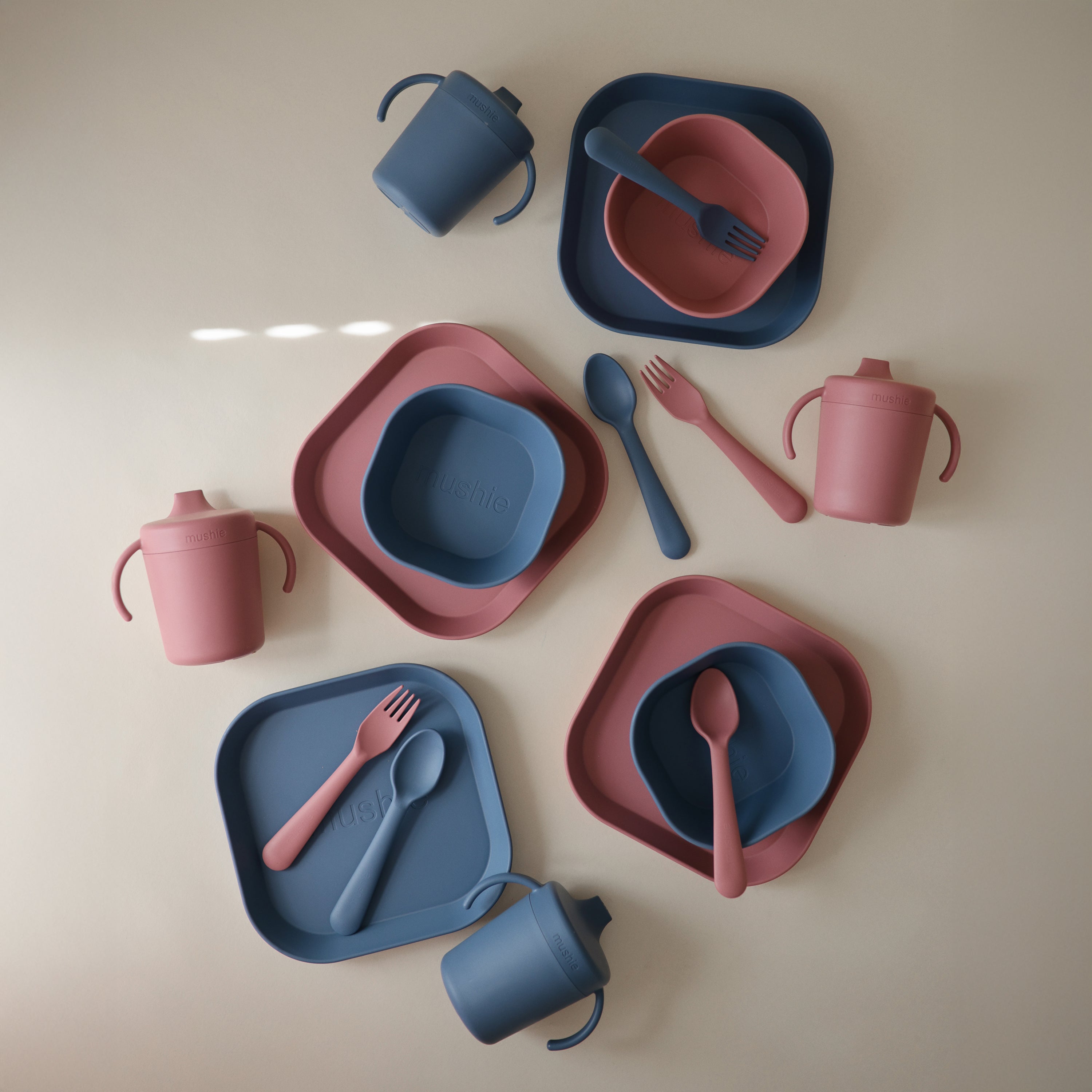 Square Dinnerware Plates, Set Of 2