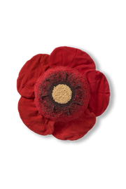 FLOOR CUSHION RED POPPY
