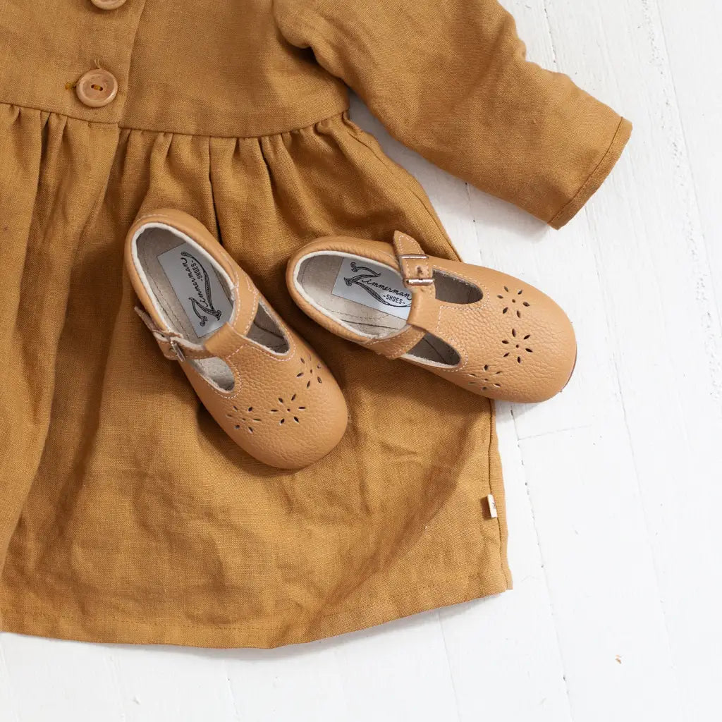 Flora T-strap - Camel