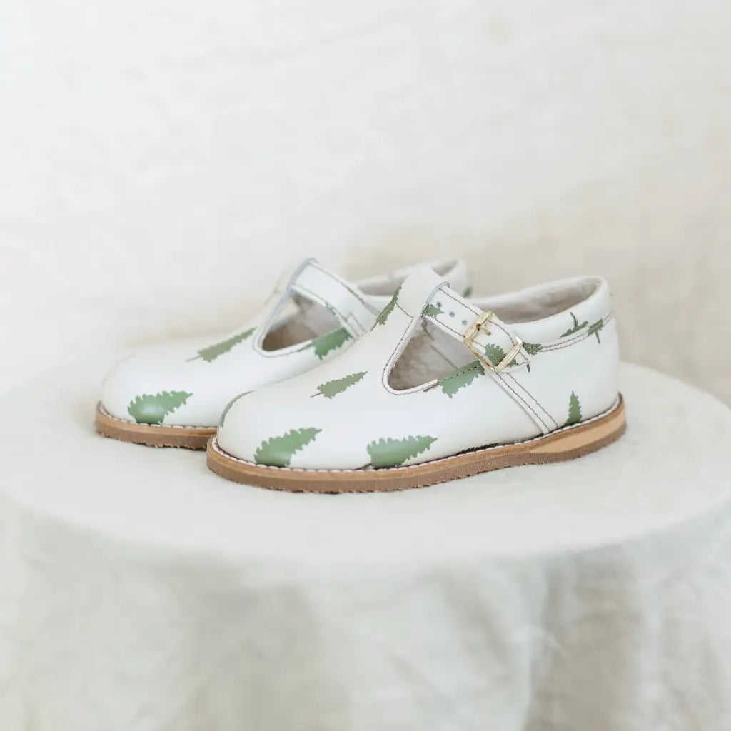 Flora T-strap - Evergreen Print