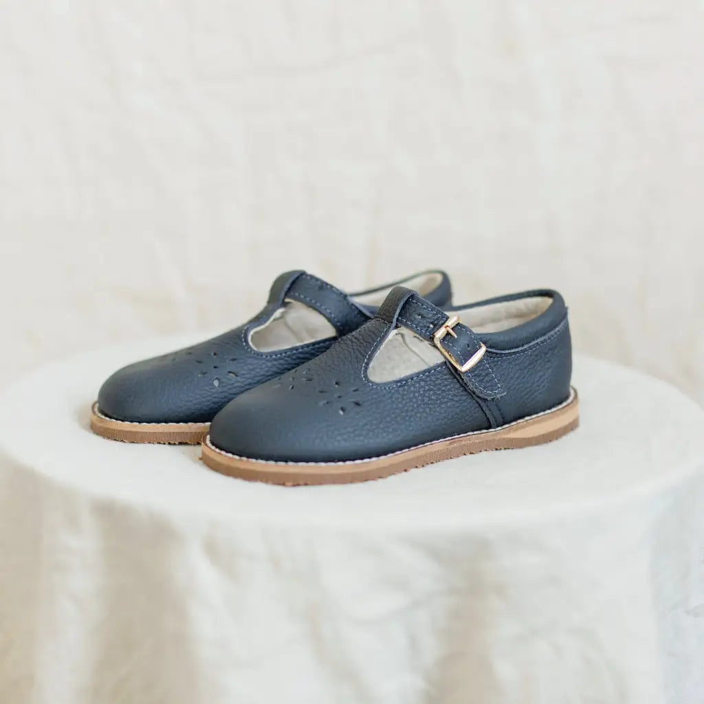 Flora T-strap - Navy