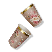Floral Beige Cups