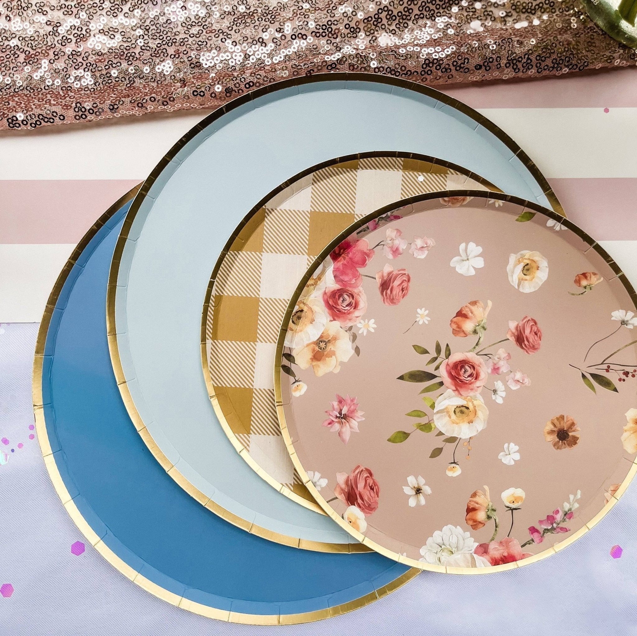 Floral Beige Plate, Small