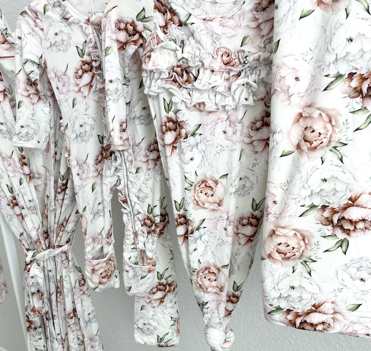 Floral Dreams | Convertible Ruffle Bamboo Zip Romper