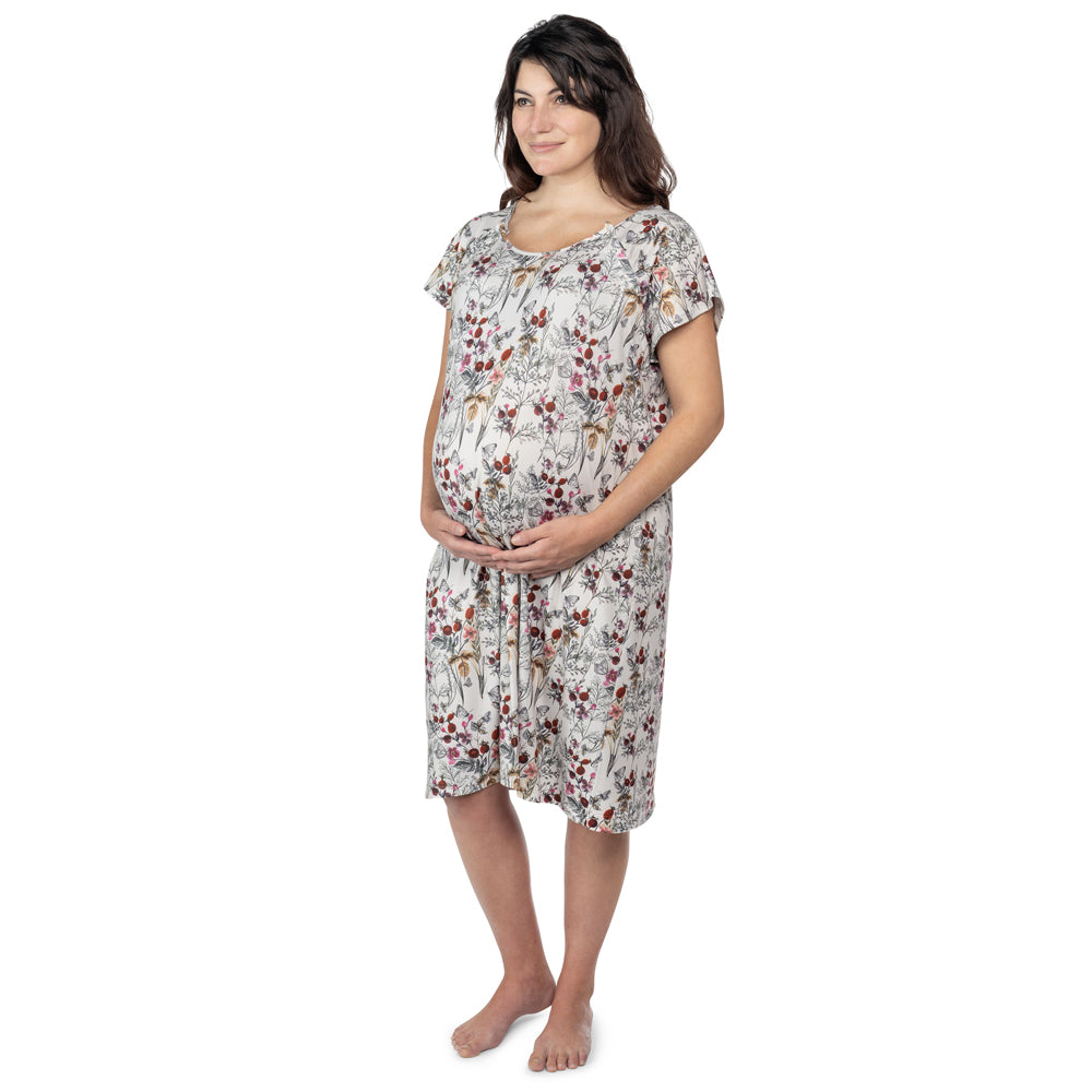 Floral Mommy Labor And Delivery Nursing Hospital Gown