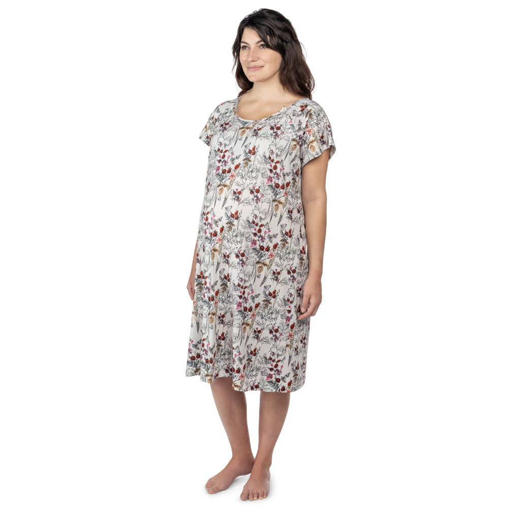 Floral Mommy Labor And Delivery Nursing Hospital Gown