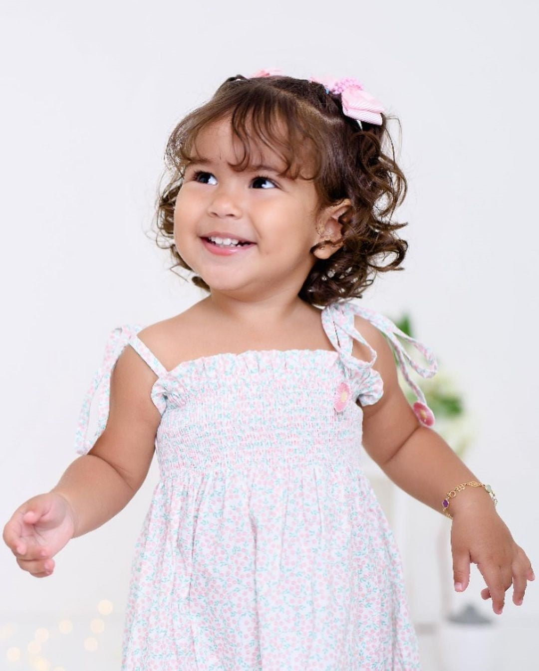 Smocked Floral Dress