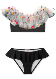 Floral Tulle Bikini