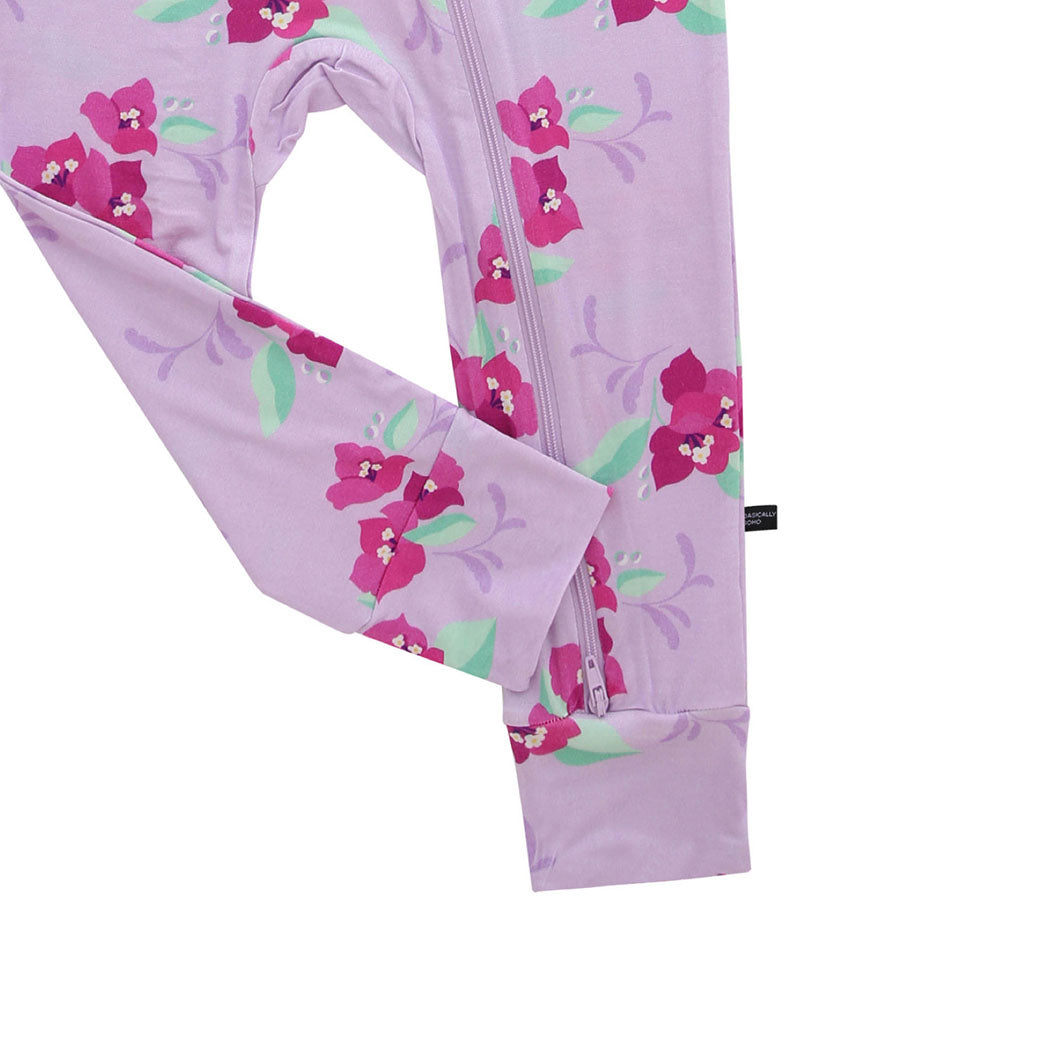 Amalfi Coast Pink Flower Zippered Romper