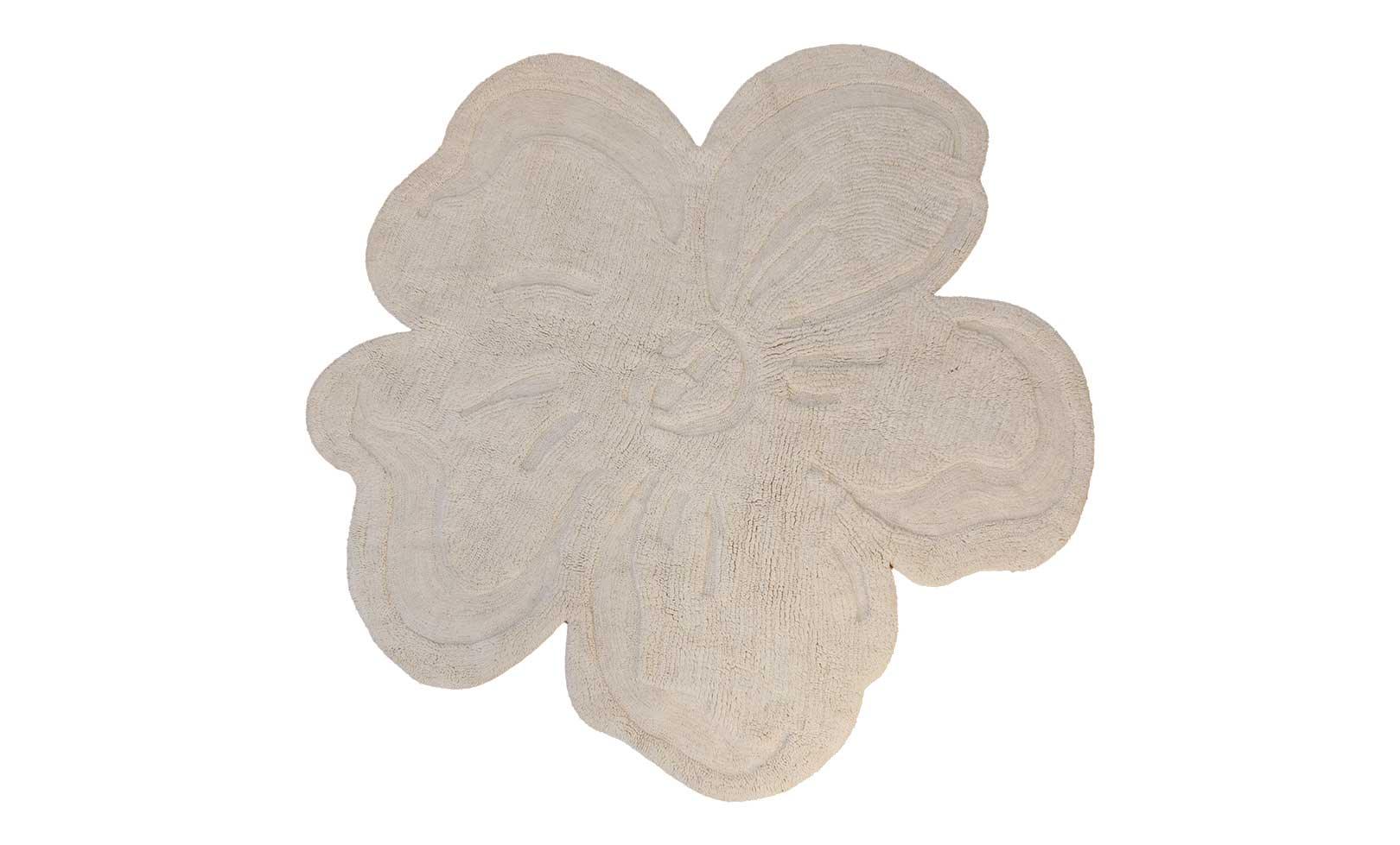 Flower Washable Wool Rug