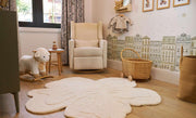 Flower Washable Wool Rug