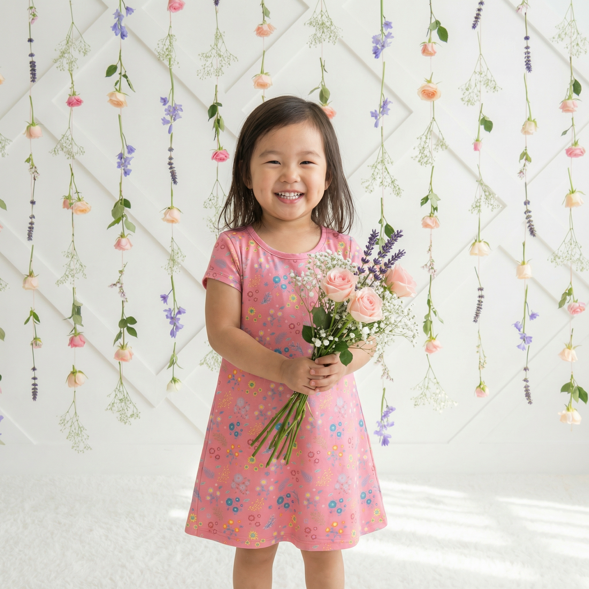 Flower Confetti A-line Dress
