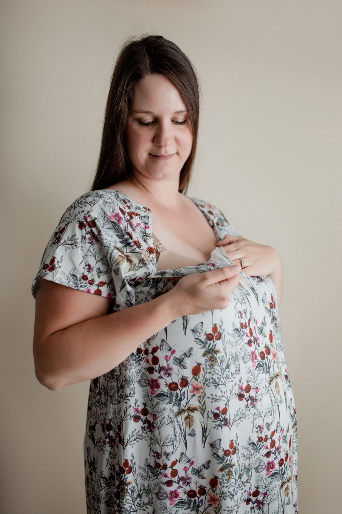 Floral Mommy Labor And Delivery Nursing Hospital Gown