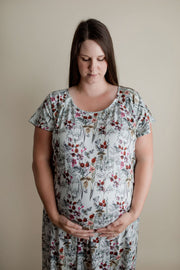 Floral Mommy Labor And Delivery Nursing Hospital Gown