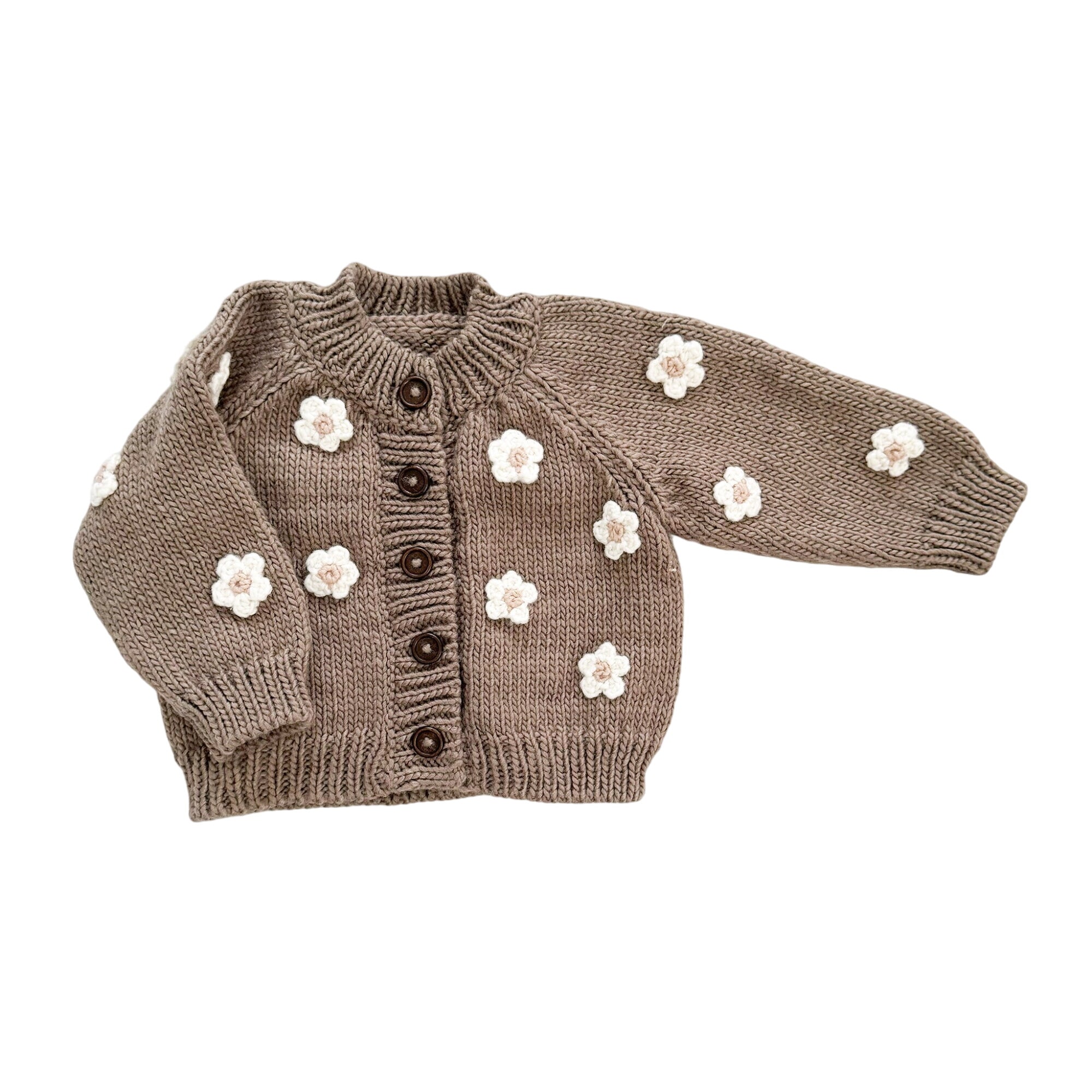 Flower Cardigan, Tan