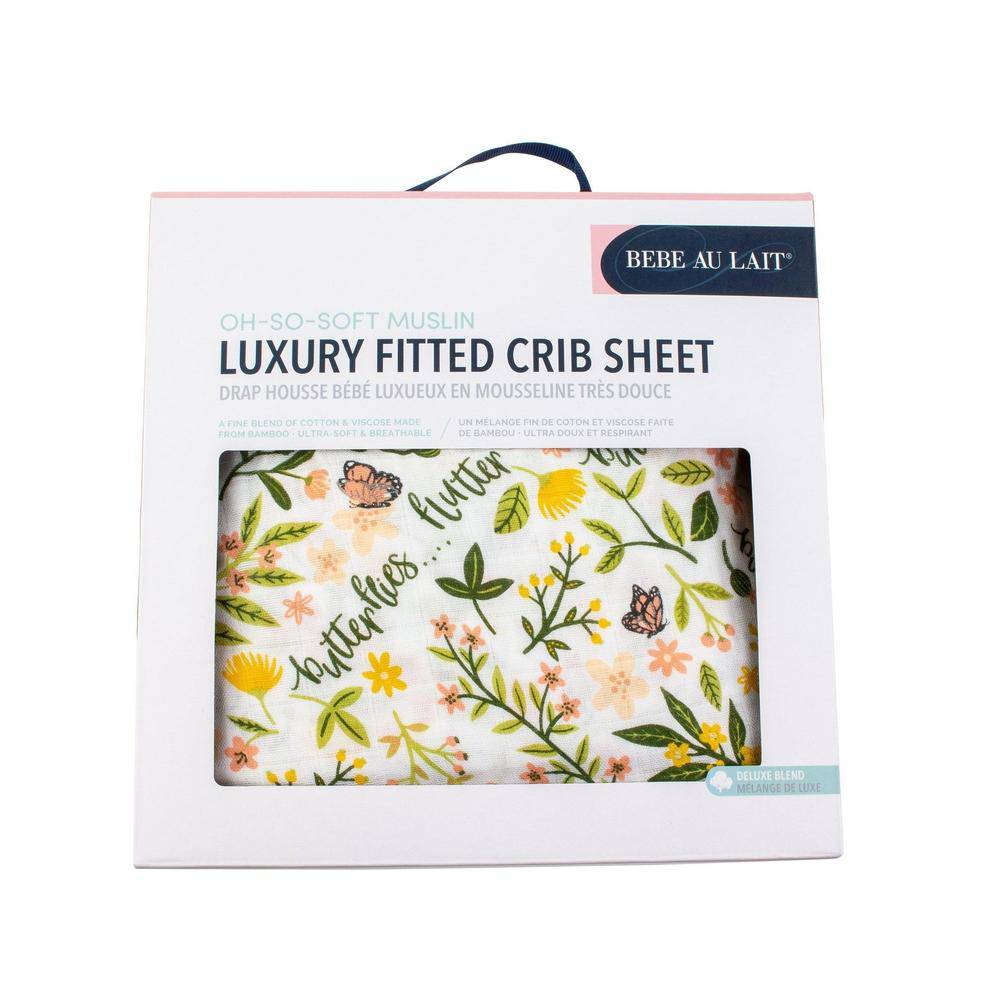 Flutterby Oh So Soft Muslin Crib Sheet