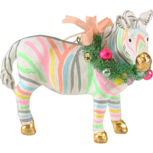 Pastel Zebra Ornament