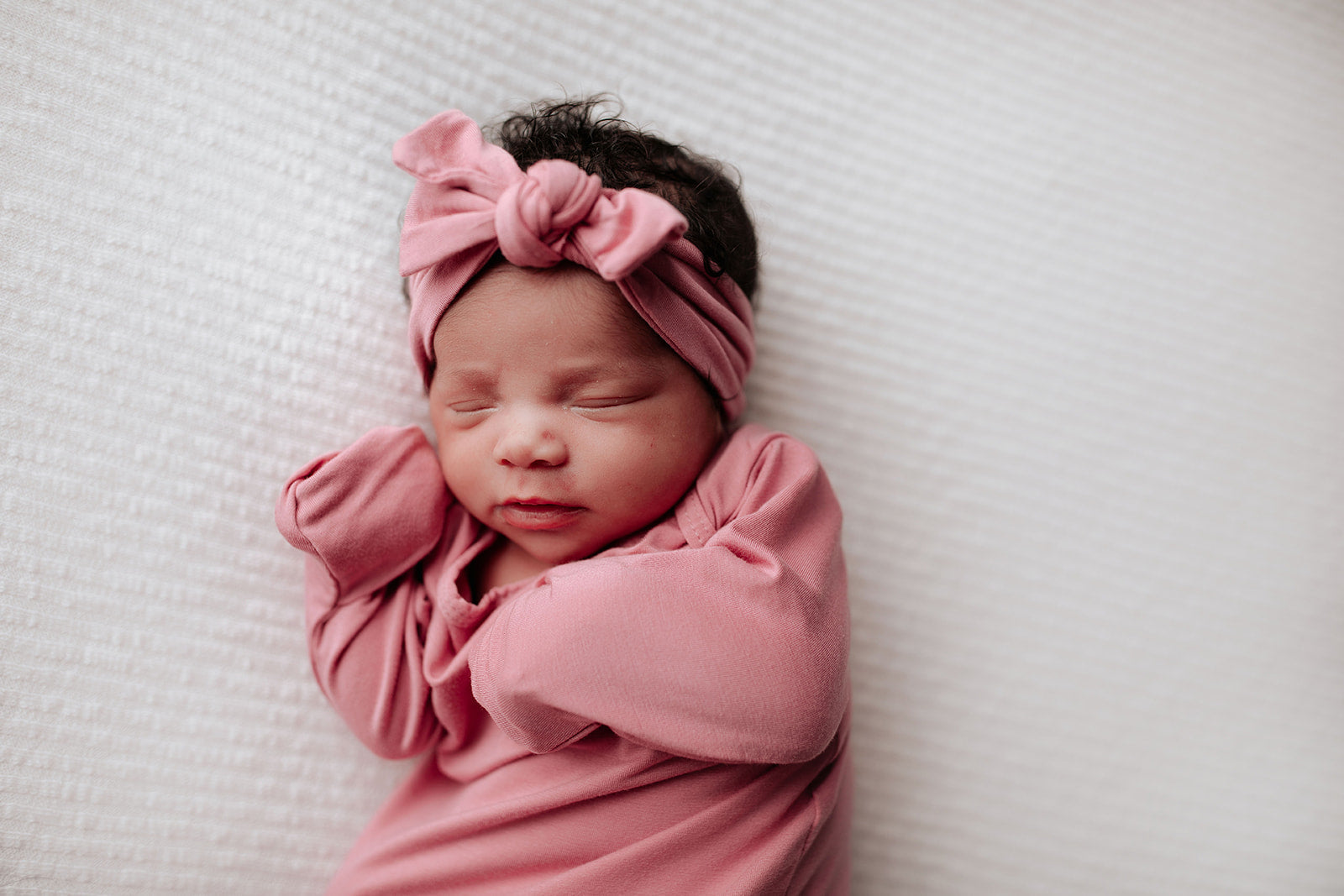 Rose Knotted Newborn Baby Gown