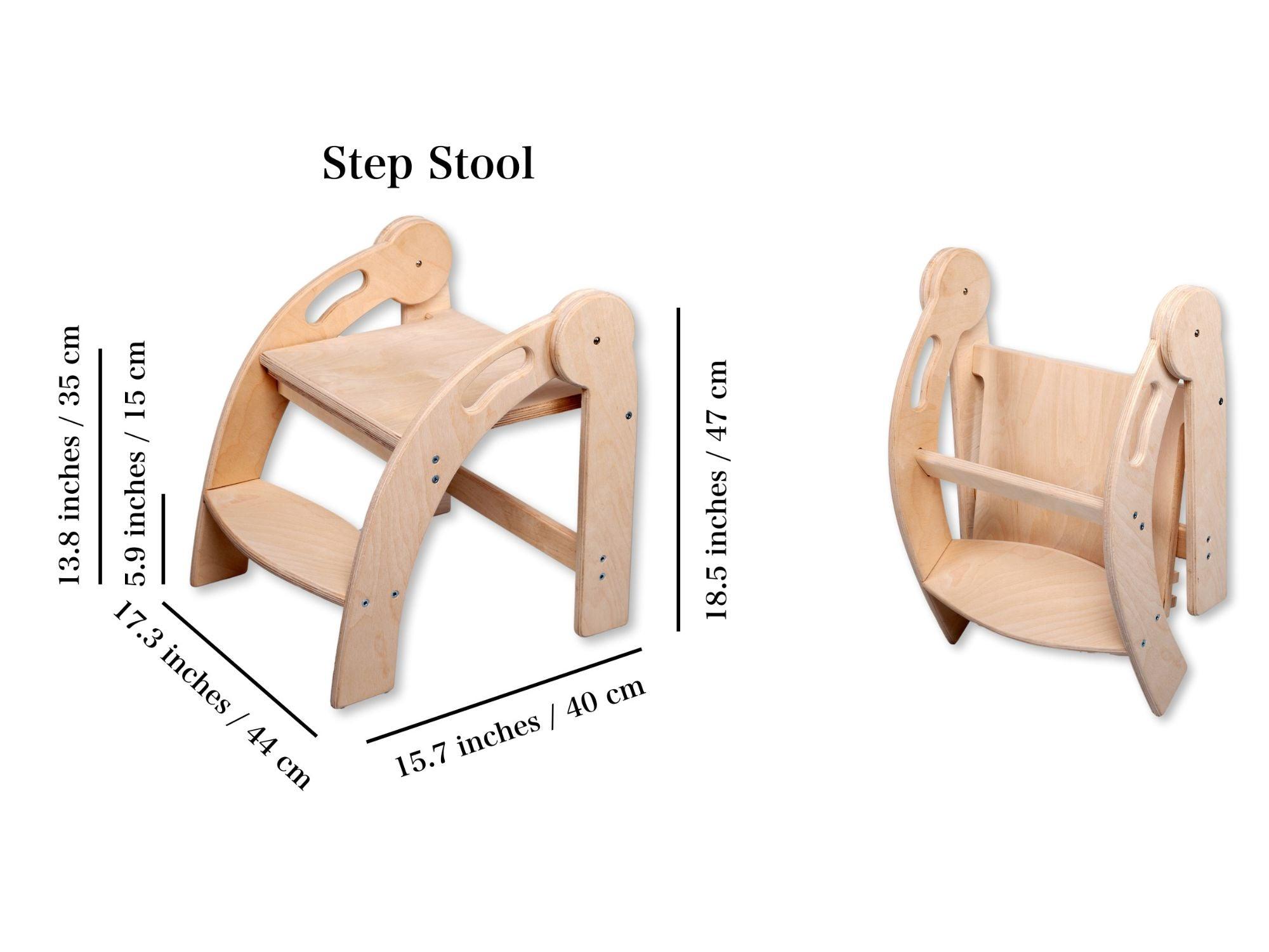 Foldable Montessori Kitchen Step Stool