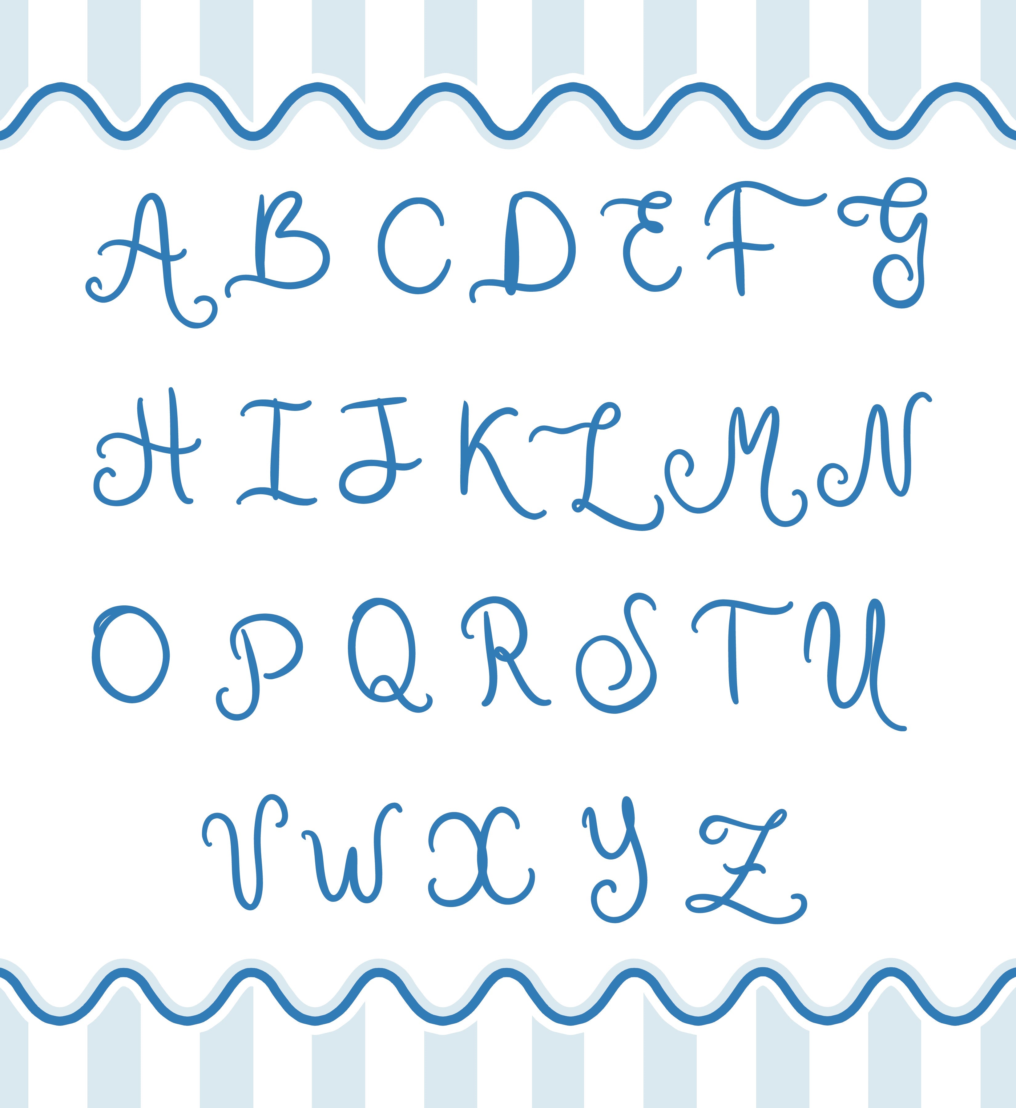 Blue Initial Folded Note Set With Envelopes