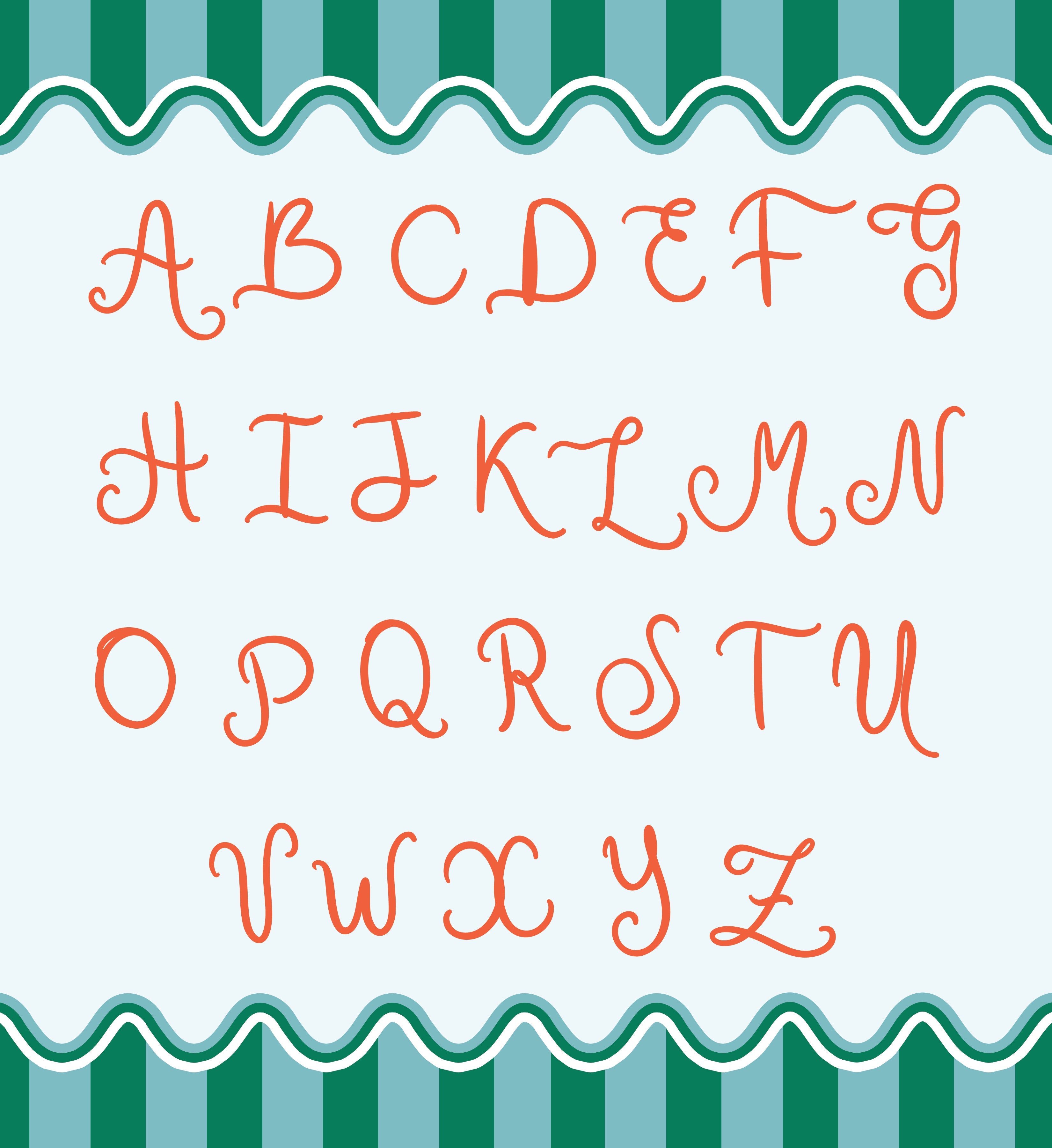 Teal Initial Folded Note Set With Envelopes