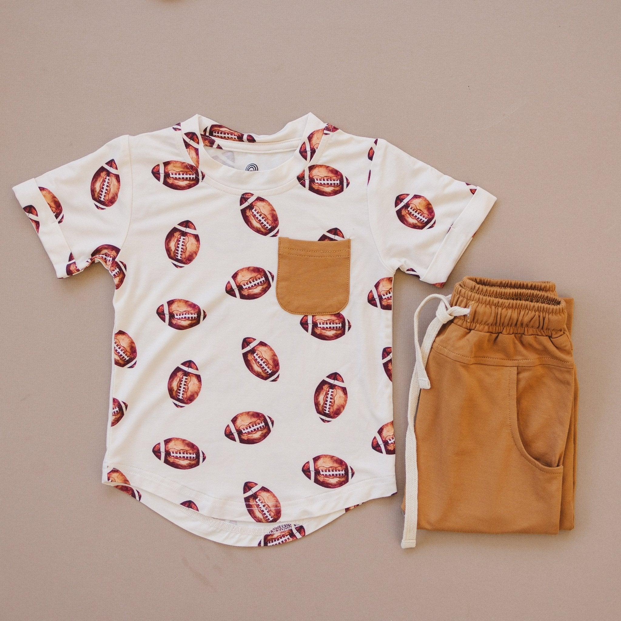 Football Print Bamboo Jogger Set *3-6m Left