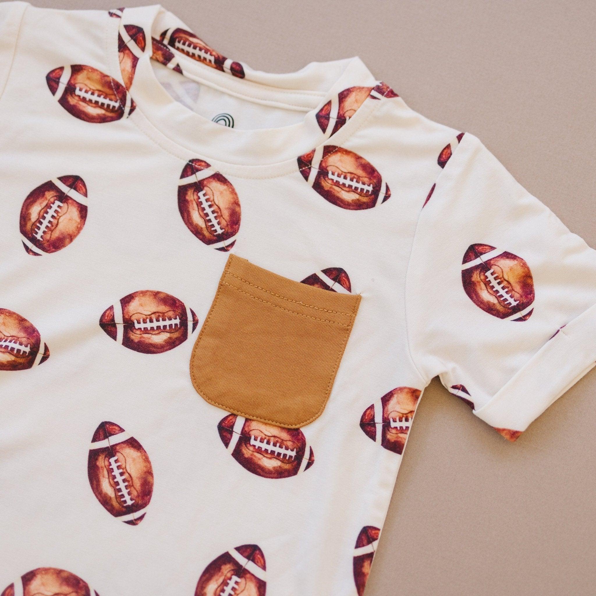 Football Print Bamboo Jogger Set *3-6m Left