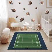 Football Field Playroom Rug / World Map Area Rug