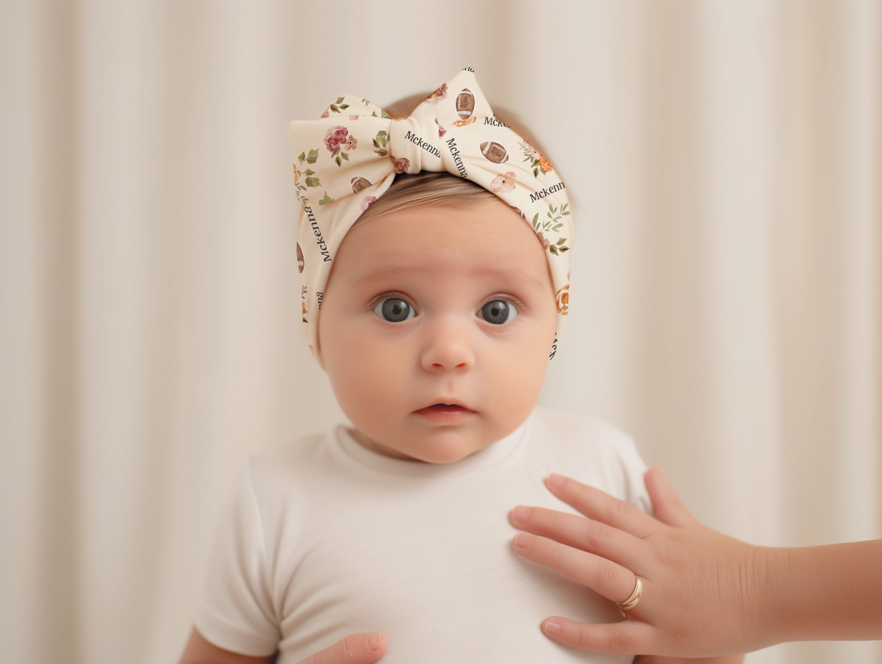 Football Baby Hat – Personalized Infant Sports Headband & Soft Baby Headwear