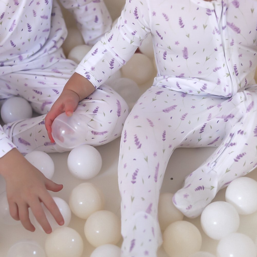 Footie Zippered One Piece In French Lavender