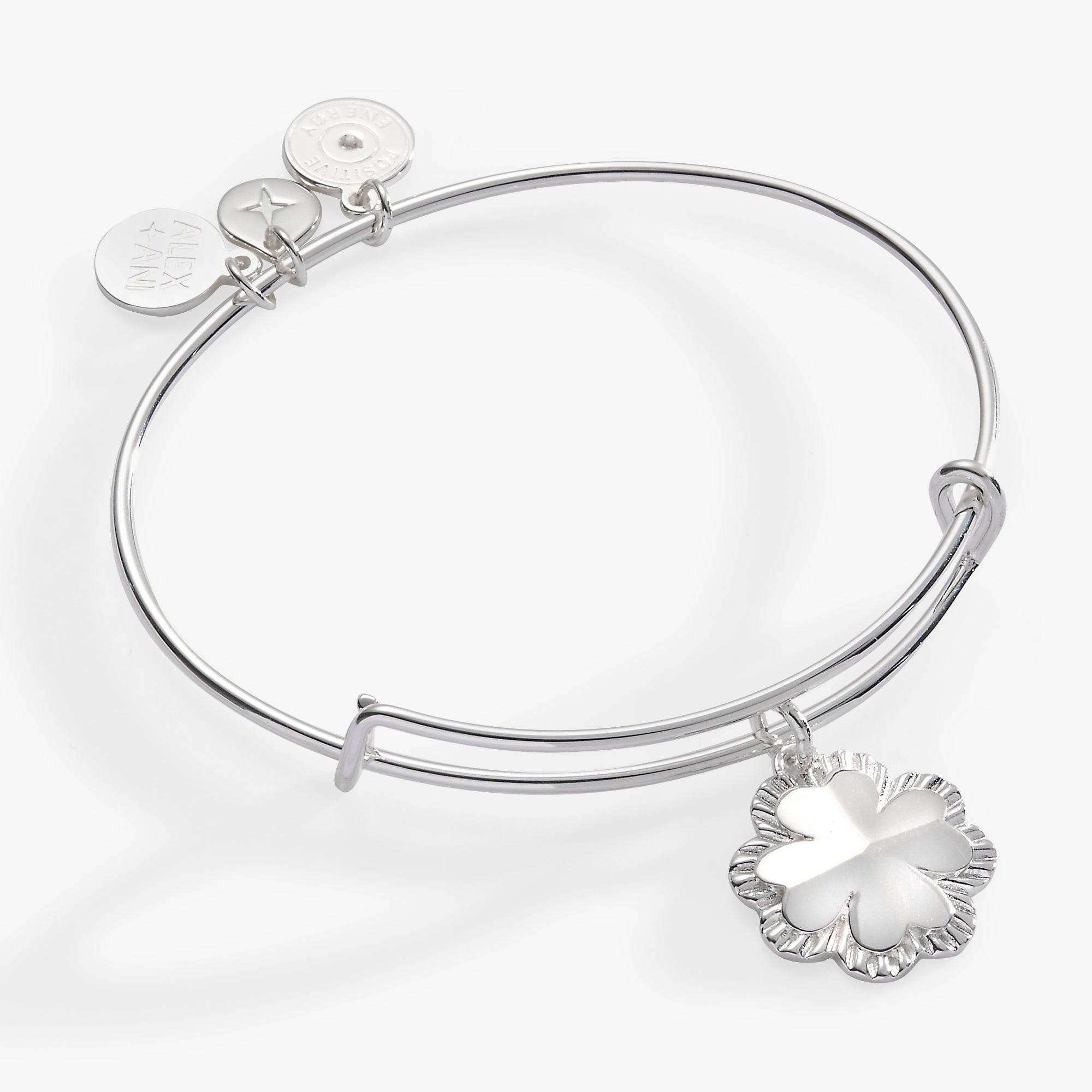 Four-leaf Clover Charm Bangle