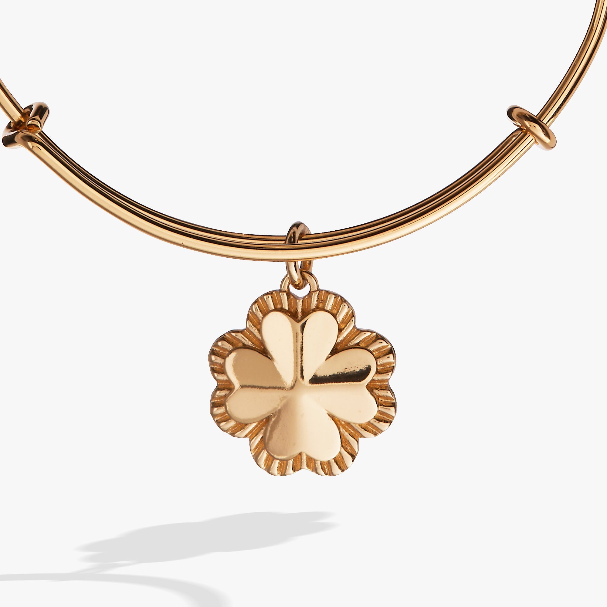 Four-leaf Clover Charm Bangle