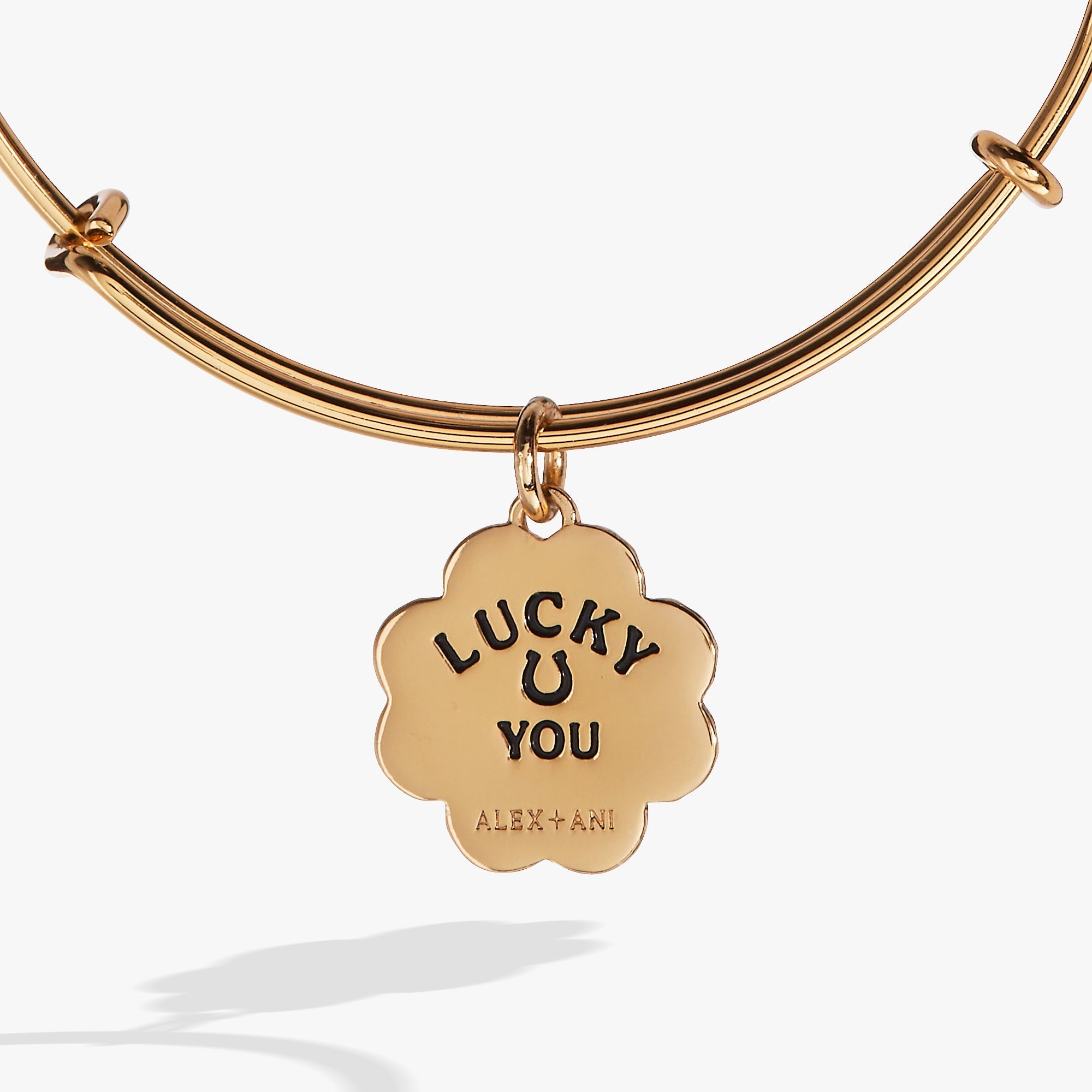 Four-leaf Clover Charm Bangle