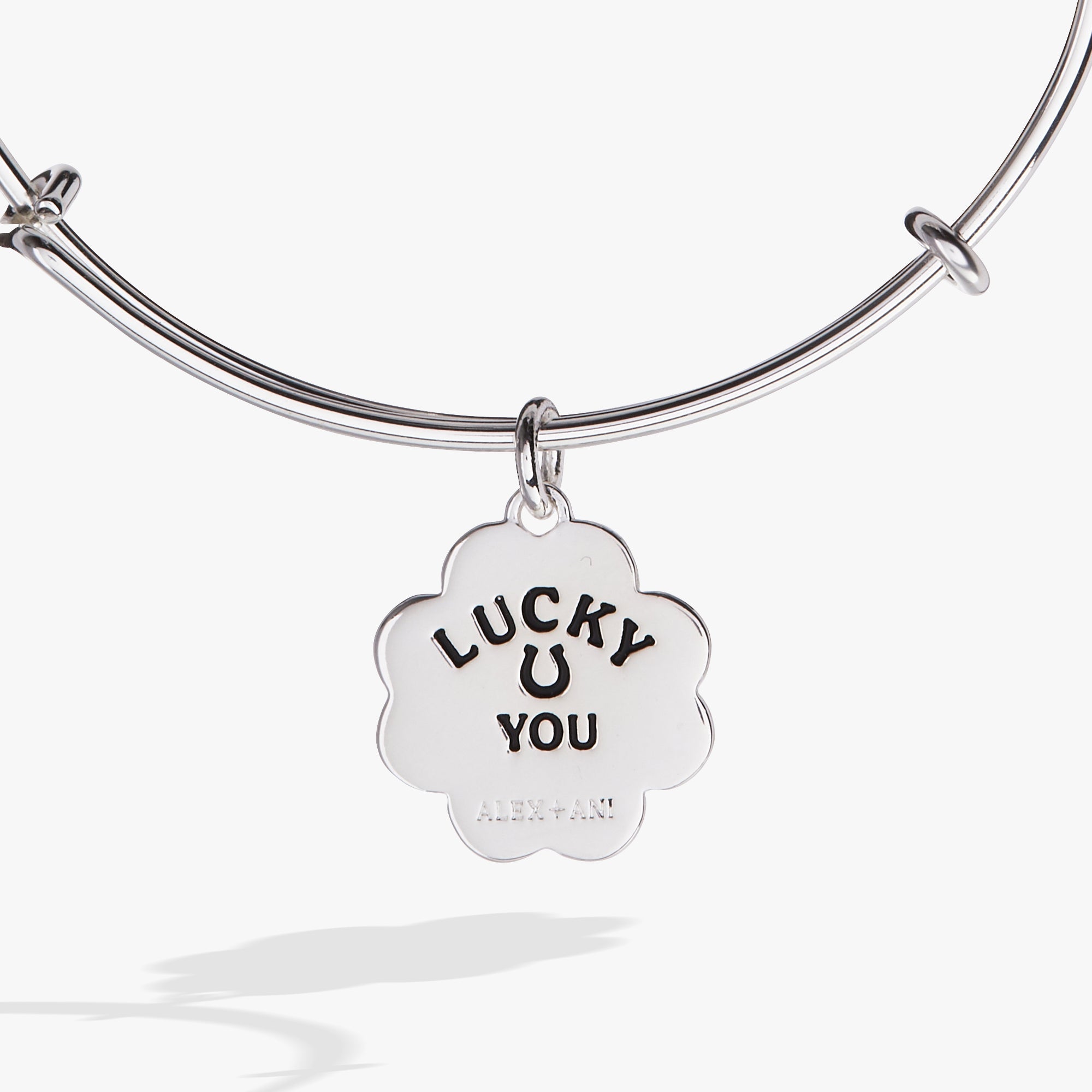 Four-leaf Clover Charm Bangle