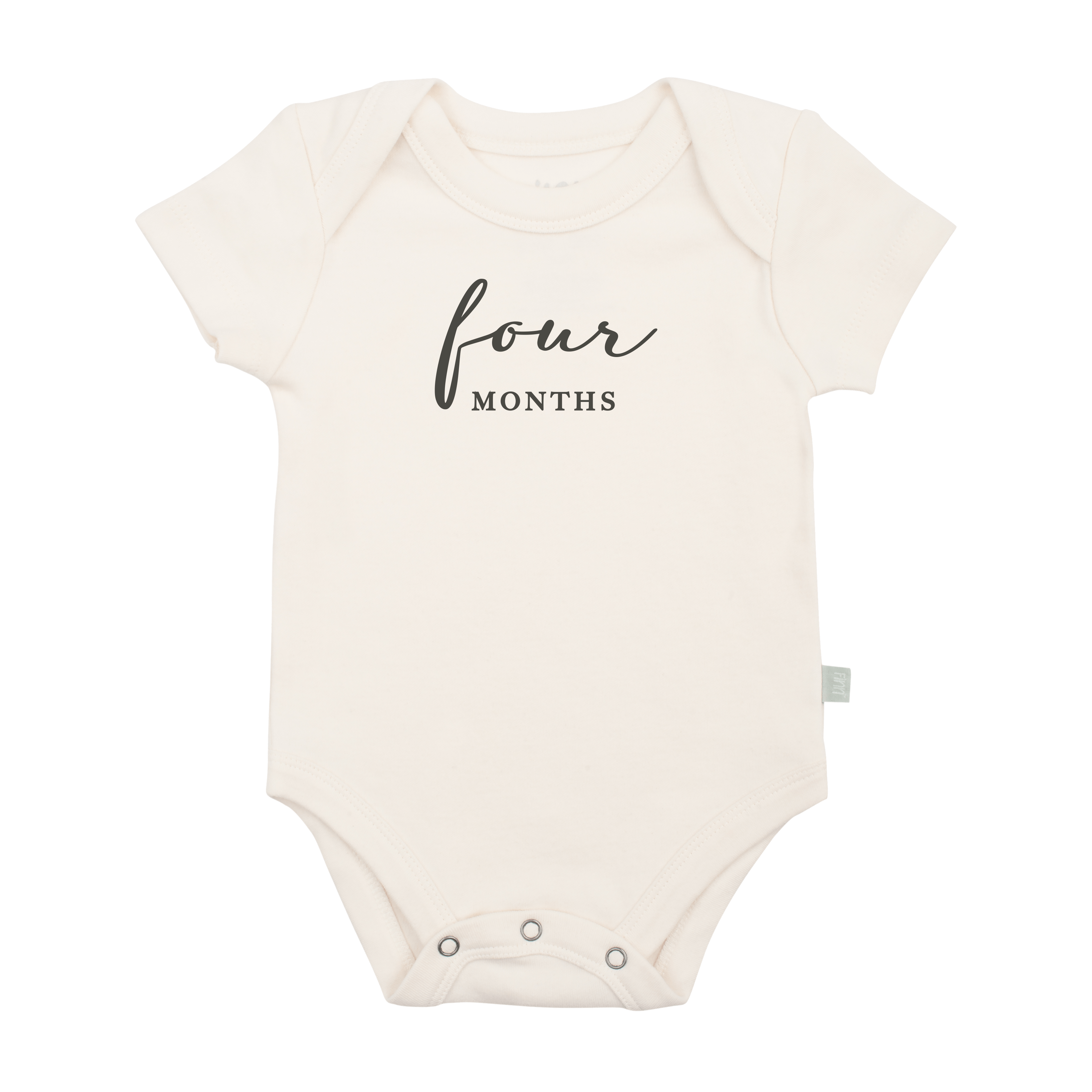 Graphic Bodysuit | Four Months Milestone Charcoal
