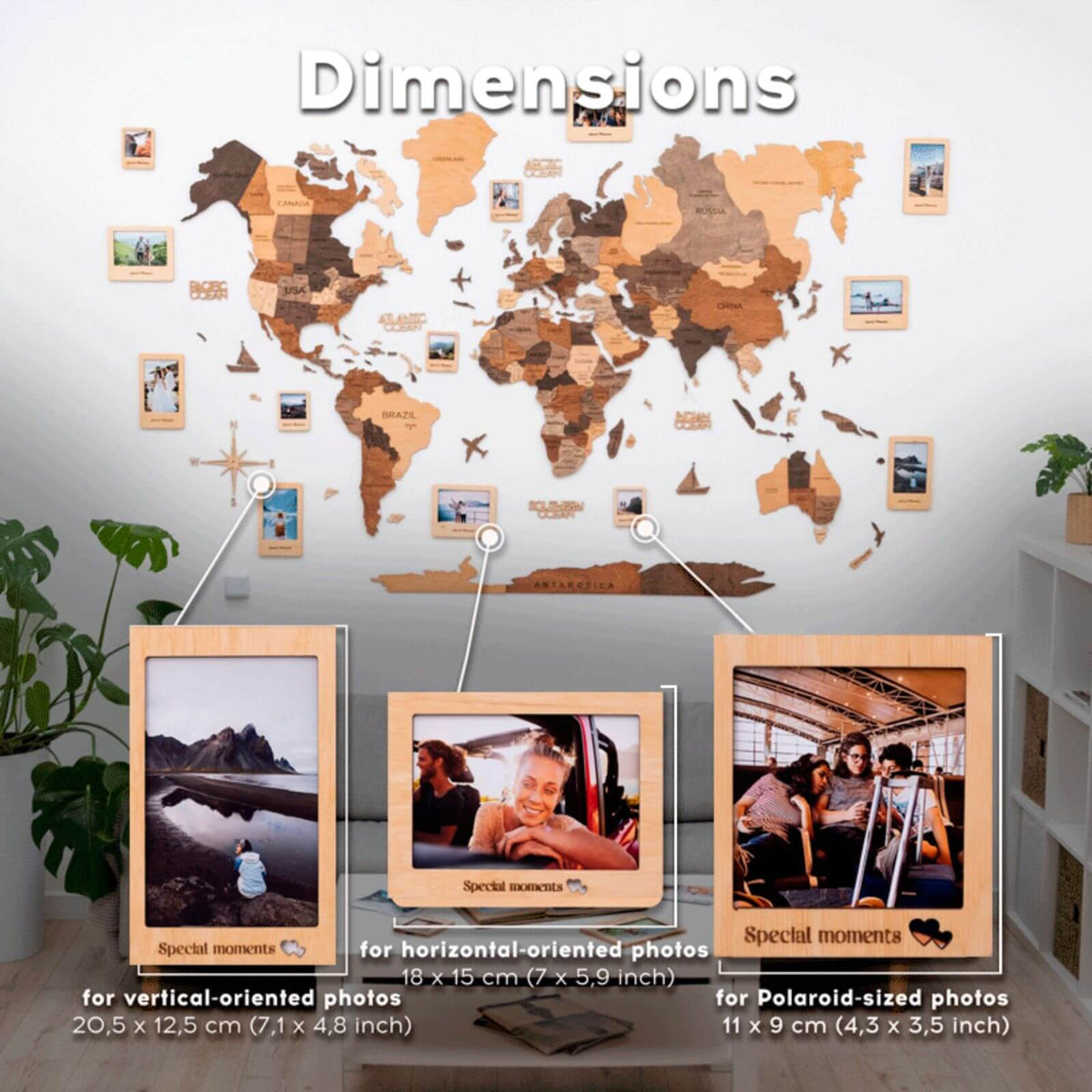 Bundle: 9 Photo Frames, Flags And Sightseeings Pins