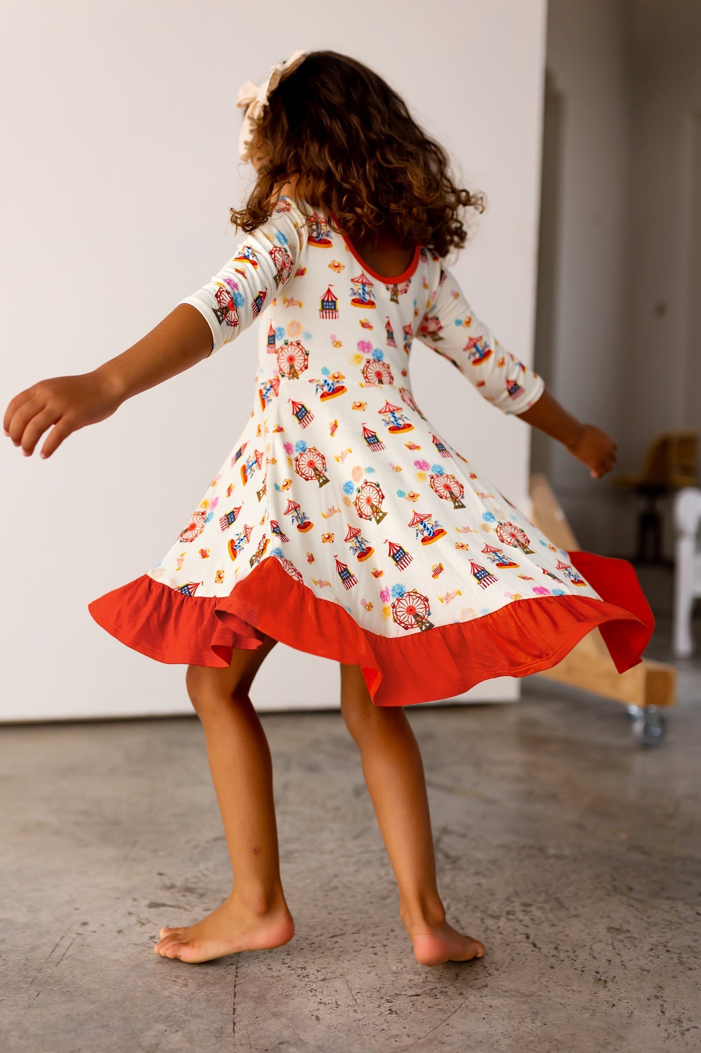 Free Birdees County Fair Ruffle Hi-lo Twirling Dress (2t-6y)