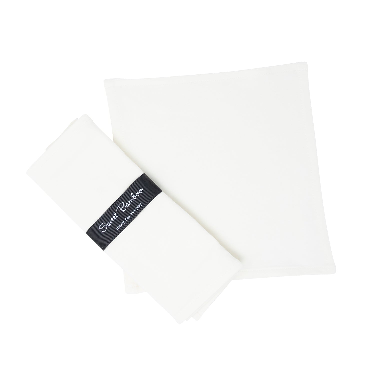 French Terry Washcloths - Whispery White