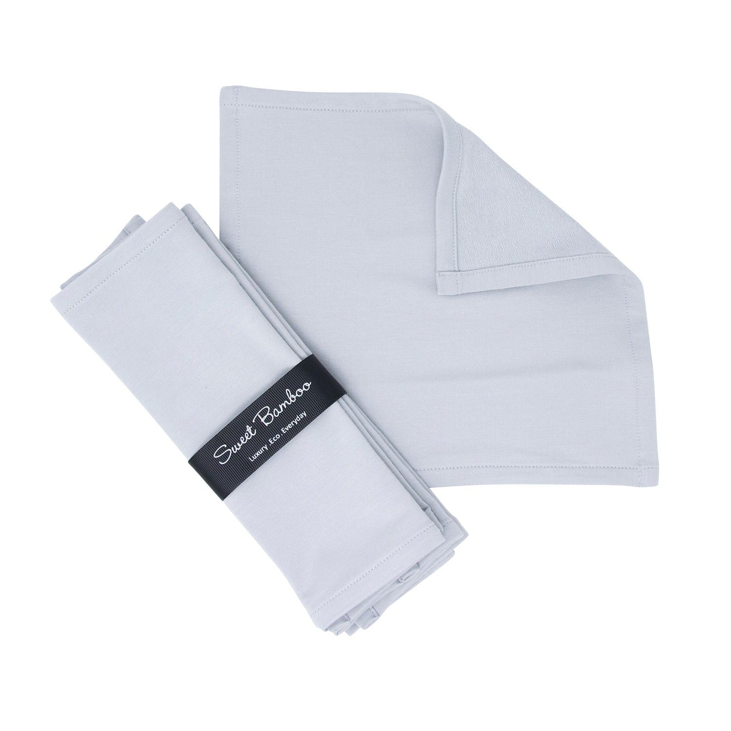 French Terry Washcloths - Glacial Grey