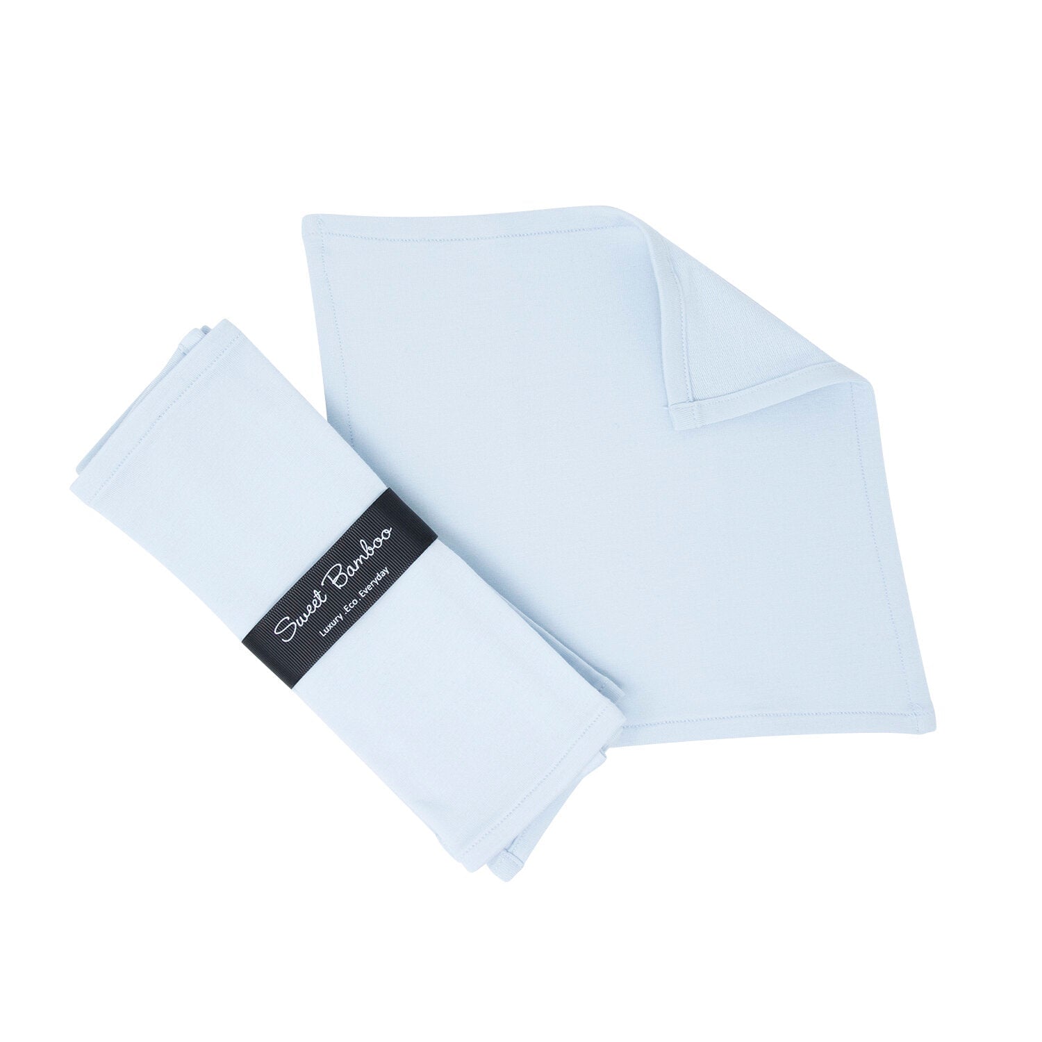 French Terry Washcloths - Powder Blue