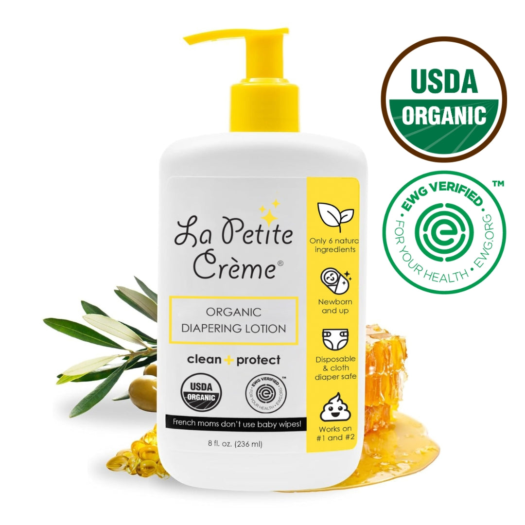 Organic French Diapering Liniment Lotion - Pump Bottle - 8 Oz