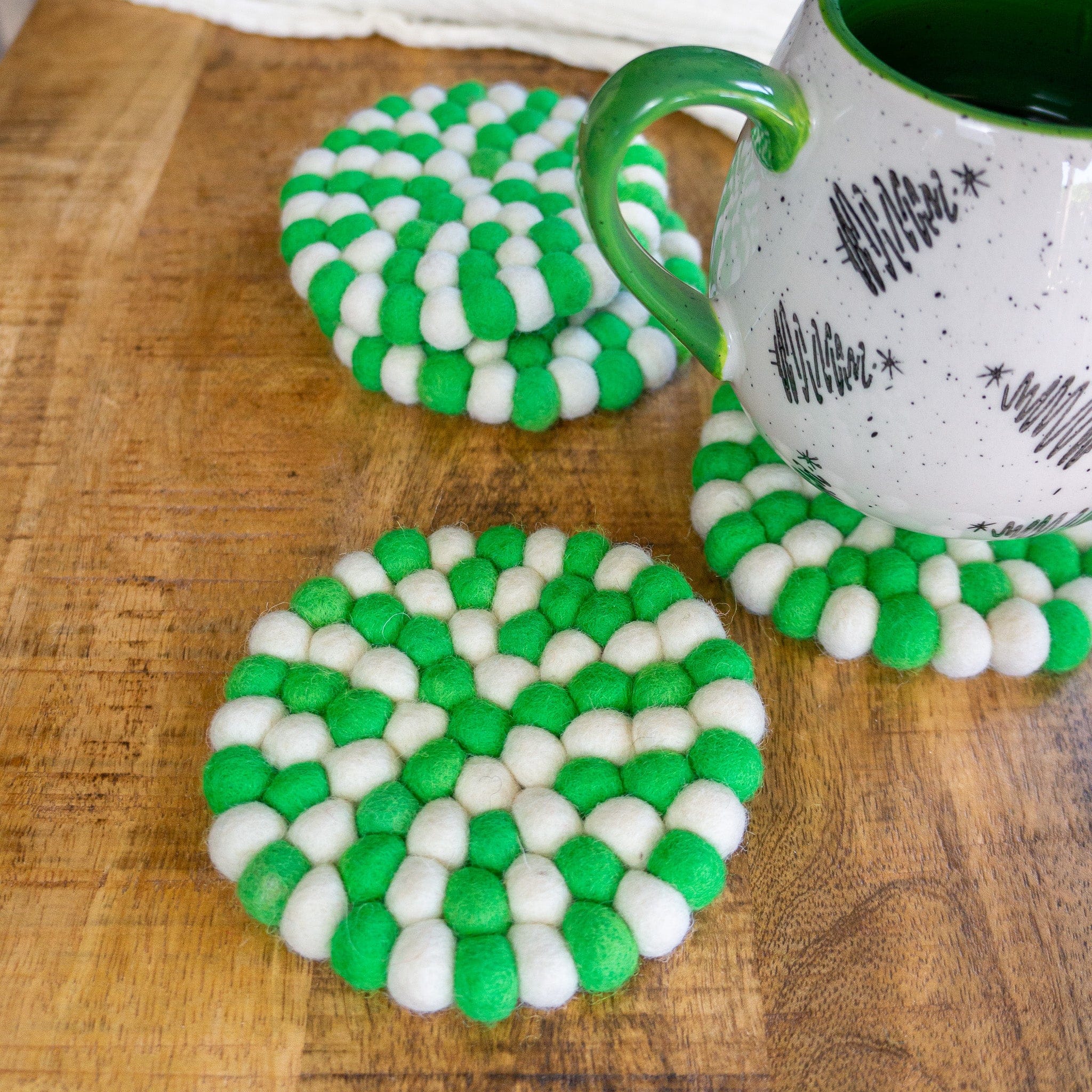 Peppermint Eco Coasters/trivets