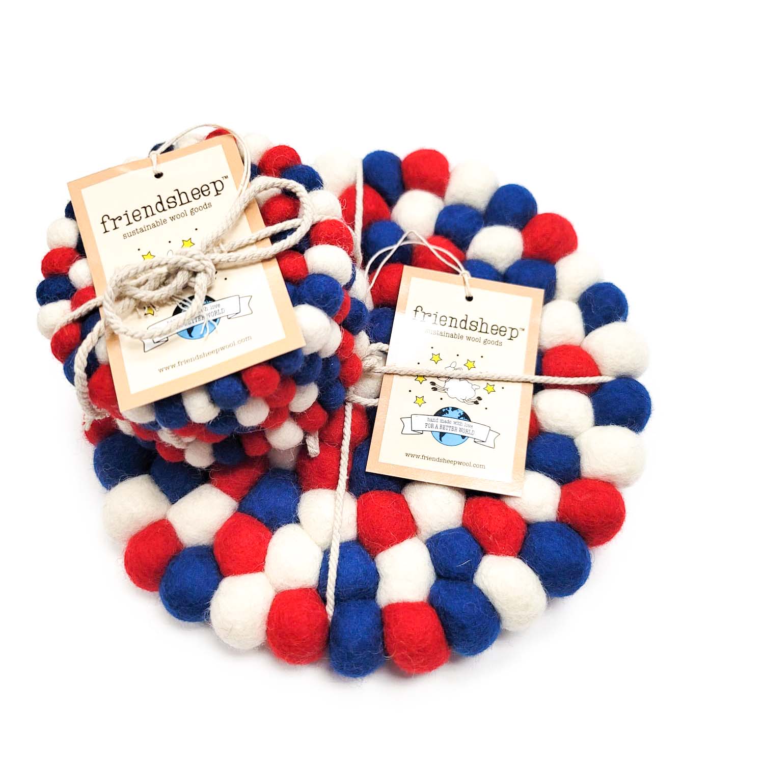 Red White And Blue Eco Coasters/trivets